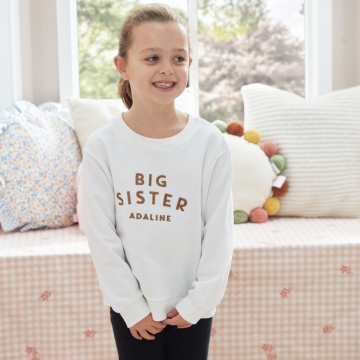 Personalised Big Sister Sweatshirt in Ecru