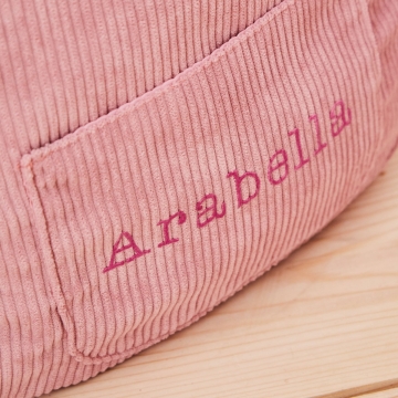 Personalised Mini Pink Cord Backpack