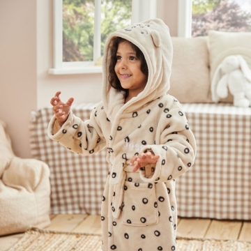 Personalised Leopard Fleece Robe 