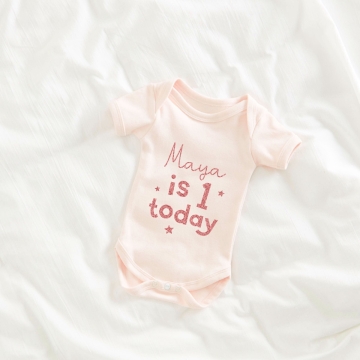 Personalised 1st Birthday Pink Bodysuit