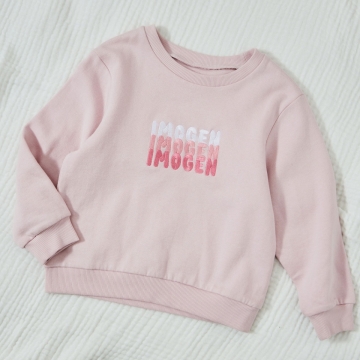 Personalised Pink Bubble Name Sweatshirt