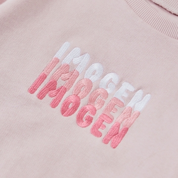 Personalised Pink Bubble Name Sweatshirt