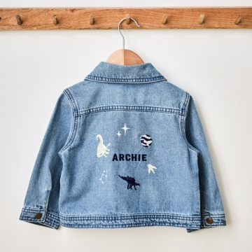 Personalised Natural History Museum™ Dinosaur Denim Jacket