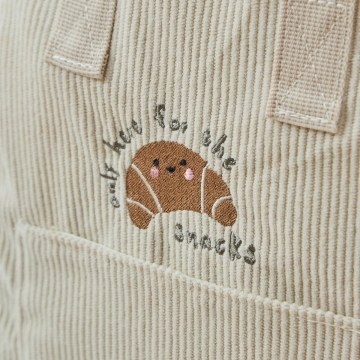 Personalised Breakfast Club Ecru Cord Backpack 
