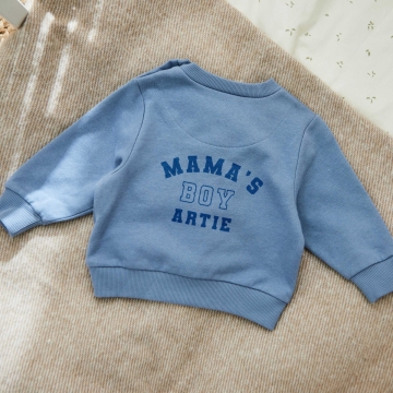 My Kids Personalised Mama’s Boy Blue Sweatshirt