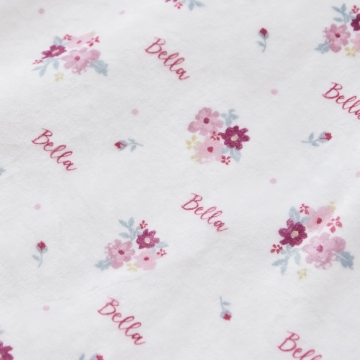 Personalised Pink Floral Fleece Blanket