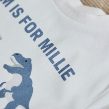 Personalised Natural History Museum™ Letter Dinosaur T-Shirt