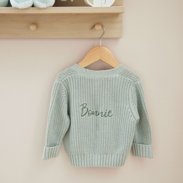 Personalised Sage Cardigan