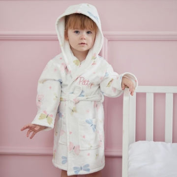 Personalised Butterfly Fleece Robe
