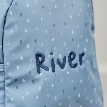 Personalised Tiny Blue Backpack