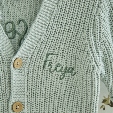 Personalised So Loved Sage Cardigan
