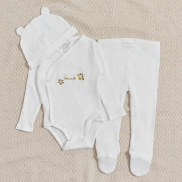 Personalised Yellow Floral Home From The Hospital Baby Gift Set