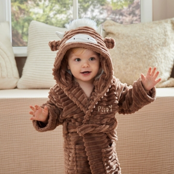 Personalised Highland Cow Fleece Robe