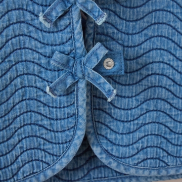 Personalised Butterfly Quilted Denim Gilet