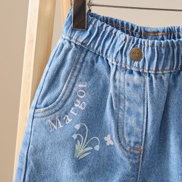 Personalised Floral Denim Jeans