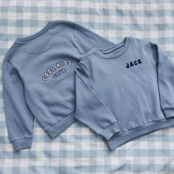 My Kids Personalised Blue Cool Kids Club Sweatshirt
