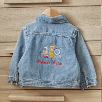 Personalised London City Denim Jacket