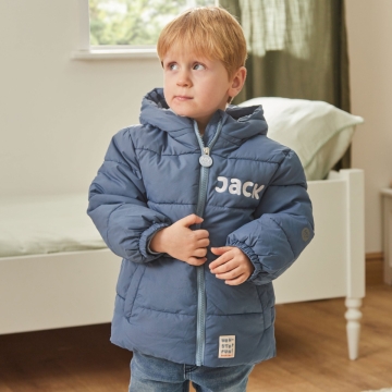 My Kids Personalised Blue Padded Jacket