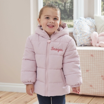 My Kids Personalised Pink Padded Jacket