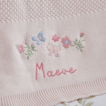 Personalised Butterfly Pink Shawl