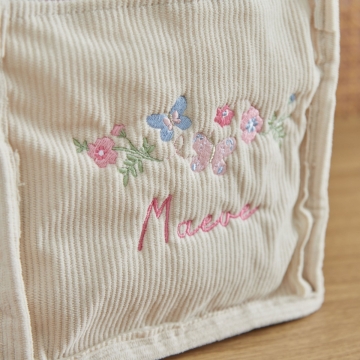 Personalised Garden Secrets Butterfly Ecru Nappy Caddy