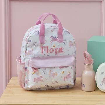 Personalised Unicorn Grab Medium Backpack