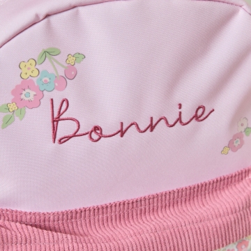Personalised Cottage Ditsy Print Pocket Medium Backpack