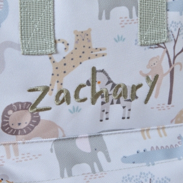 Personalised Neutral Safari Medium Backpack