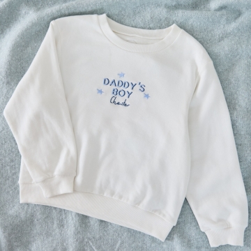 Personalised Daddy’s Boy Ecru Sweatshirt