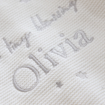 Personalised Tiny Blessing White Lightweight Cardigan