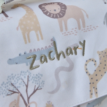 Personalised Neutral Safari Grab Handle Lunchbag