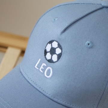 Personalised Football Blue Baseball Cap