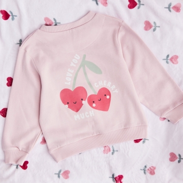 Personalised Love You Cherry Much Pink Sweater