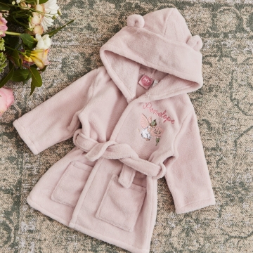 Personalised Flower Fairies™ Pink Fleece Robe