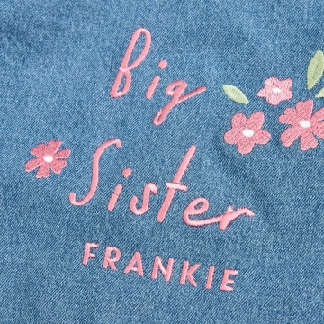 Personalised Big Sister Blue Denim Jacket 