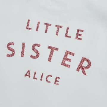 Personalised Little Sister White T-Shirt