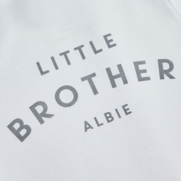Personalised Little Brother White T-Shirt