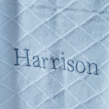Personalised Blue Cashmere Blanket