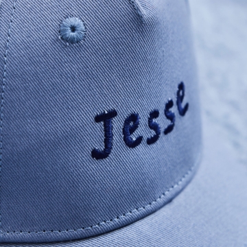 Personalised Simple Name Baseball Cap in Blue