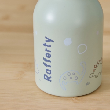 Personalised Green Dino Sage Water Bottle