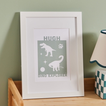 Personalised Natural History Museum™ Dino Explore Wall Art 