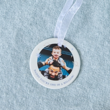 Personalised Space Photo Upload Round Ceramic Disk