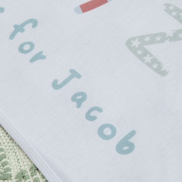 Personalised Hedgerow Hideout Abc Jersey Blanket