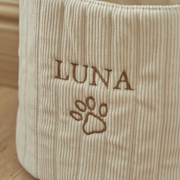 Personalised Cat Paw Cord Basket