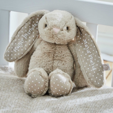Personalised Oatmeal Plush Bunny