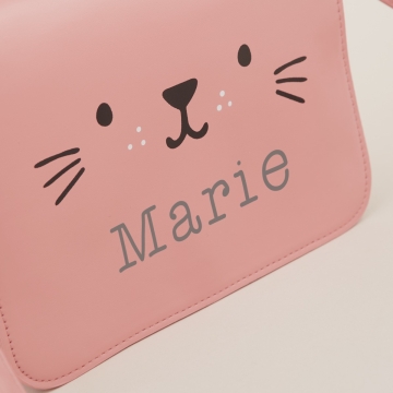 Personalised Pink Cat Toddler Handbag