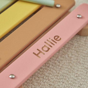 Personalised Pastel Xylophone Wooden Toy FSC®