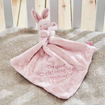 Personalised Pink Bunny Comforter