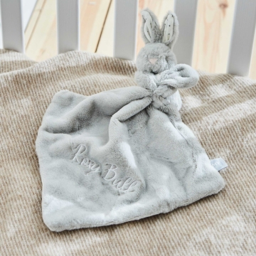 Personalised Light Grey Bunny Comforter