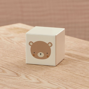 White Wooden Bear Block FSC®